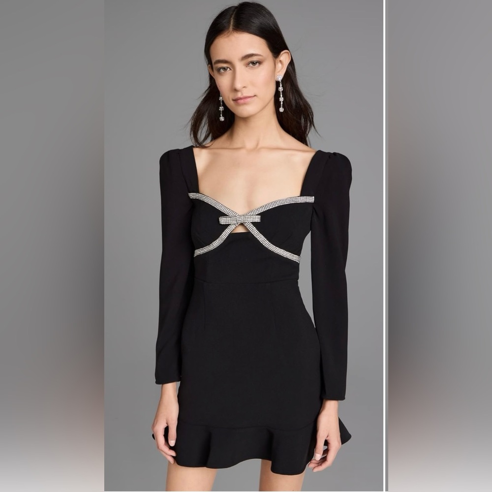 Self-Portrait Black Dress with Silver Accents